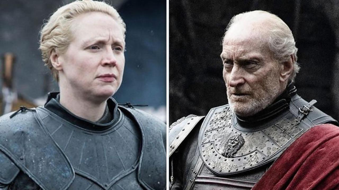 Gwendoline Christie (Brienne) et Charles Dance (Tywin Lannister).