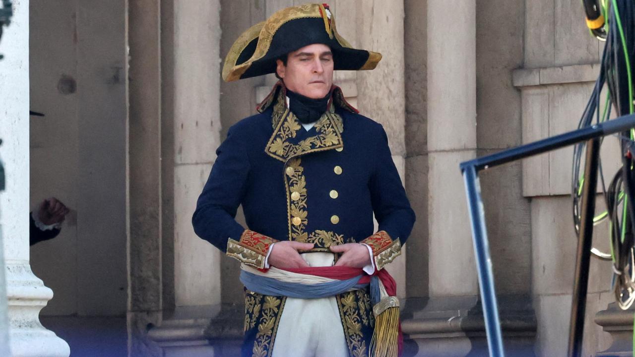 Joaquin Phoenix sur le tournage de Napoléon