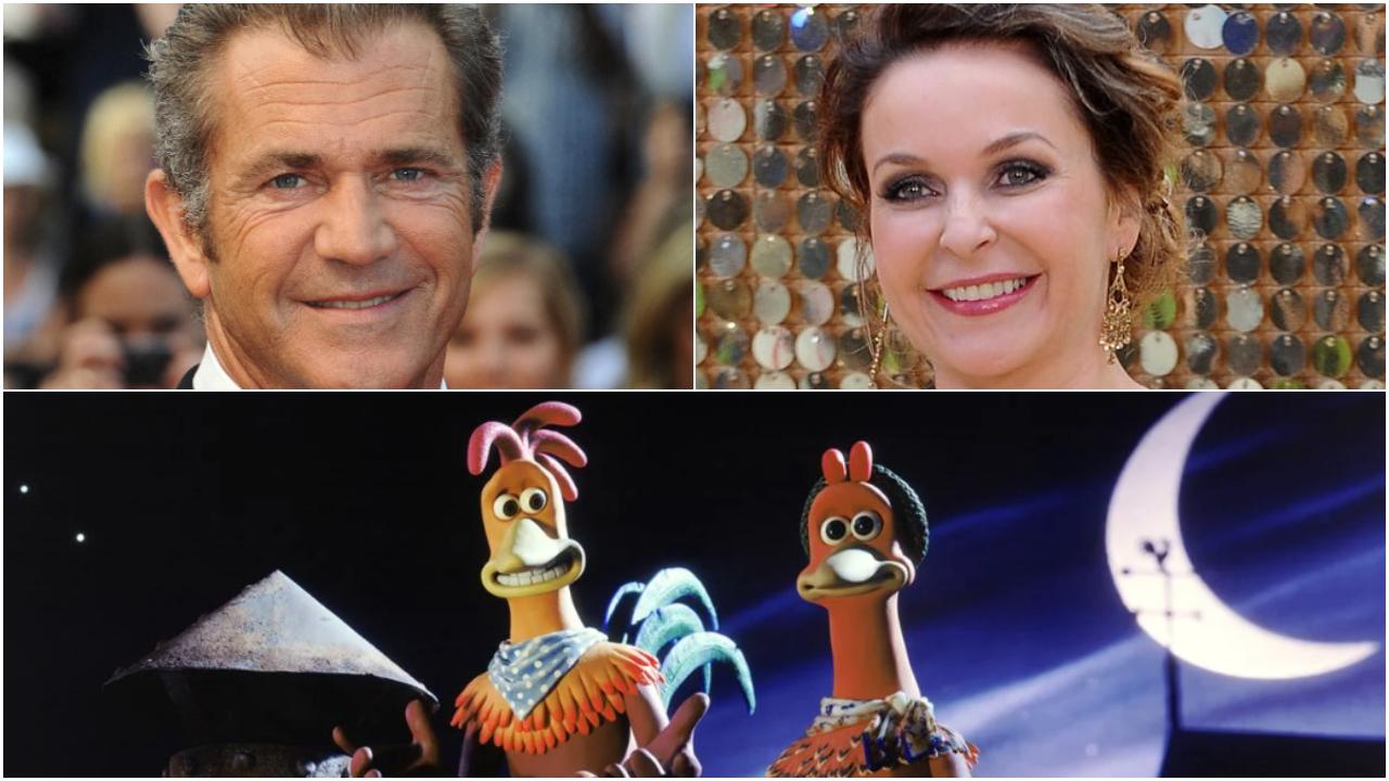 Mel Gibson et Julia Sawalha dans Chicken Run