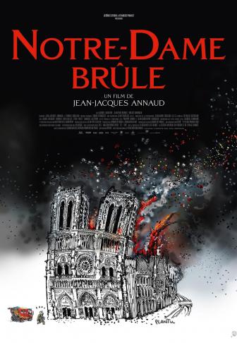 Plantu dessine l'affiche de Notre-Dame brûle pour Jean-Jacques Annaud