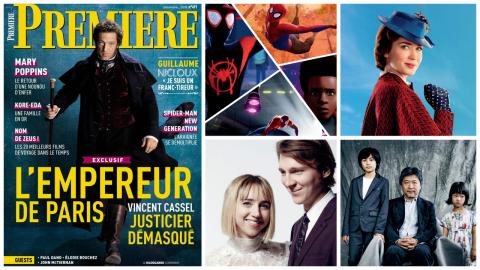 Au sommaire du Première n°491 : Vincent Cassel, Spider-Man, Mary Poppins, Paul Dano, Elodie Bouchez, Hirokazu Kore-eda...