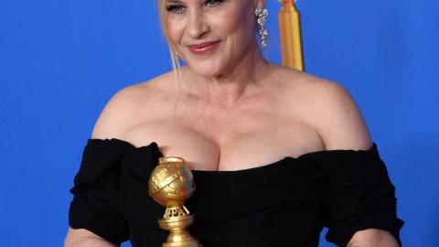 Les plus belles photos des Golden Globes 2019 : Patricia Arquette (meilleure actrice pour Escape at Dannemora)