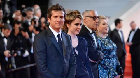 L'équipe de L'Homme qu'on aimait trop lors du festival de Cannes 2014