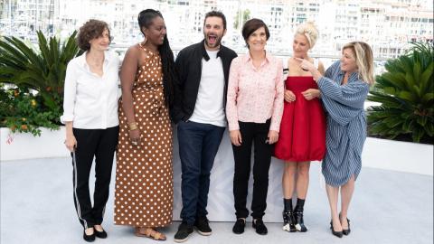 Cannes 2021 : Catherine Corsini, et ses acteurs lors du photocall de La Fracture