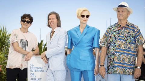 Cannes 2021 : Timothée Chalamet, Wes Anderson, Tilda Swinton et Bill Murray au photocall de The French Dispatch