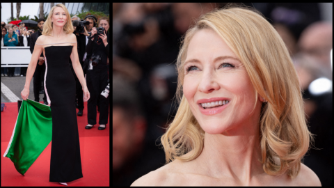 Cannes 2024 : Cate Blanchett a fait sensation avec sa robe "Cessez-le-feu à Gaza"