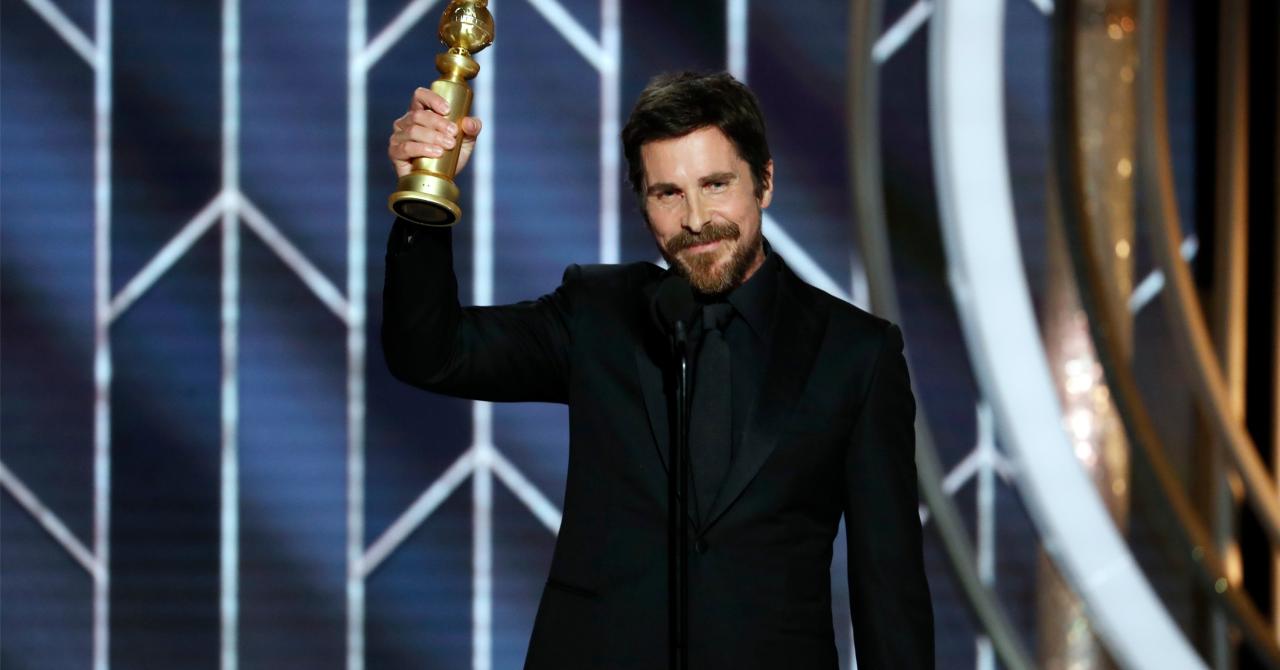 Les plus belles photos des Golden Globes 2019 : Christian Bale (meilleur acteur dans une comédie pour Vice)