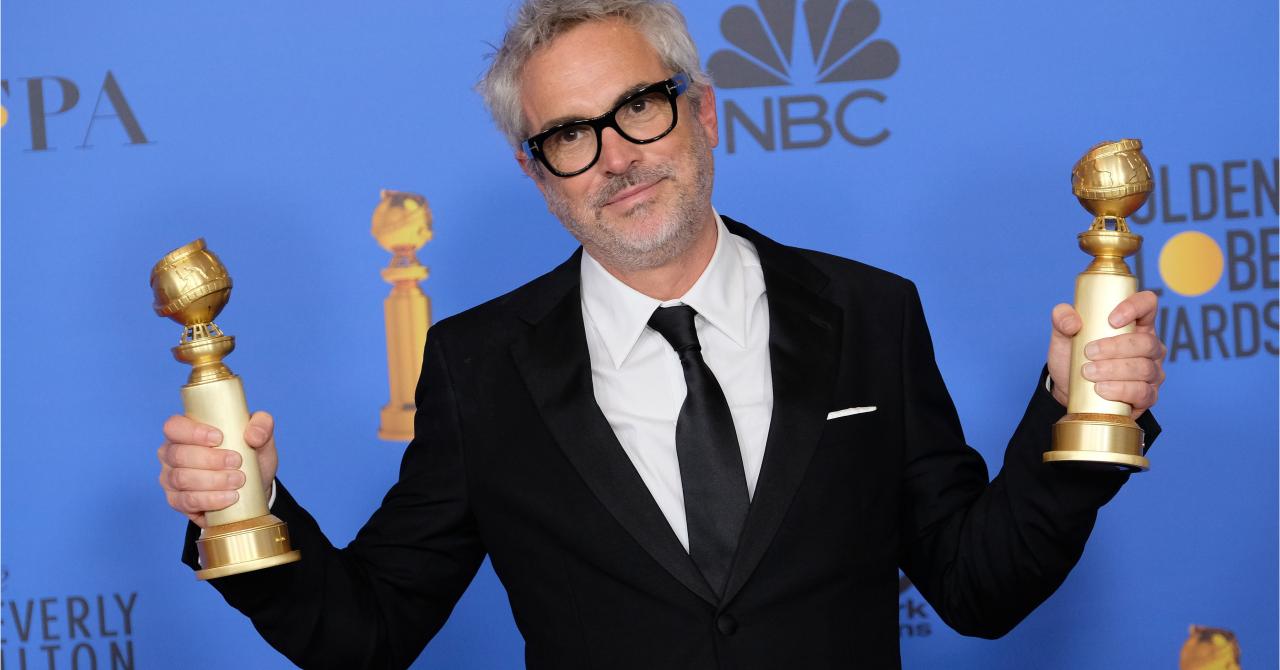 Les plus belles photos des Golden Globes 2019 : Alfonso Cuaron (meilleur réalisateur et film étranger pour Roma)