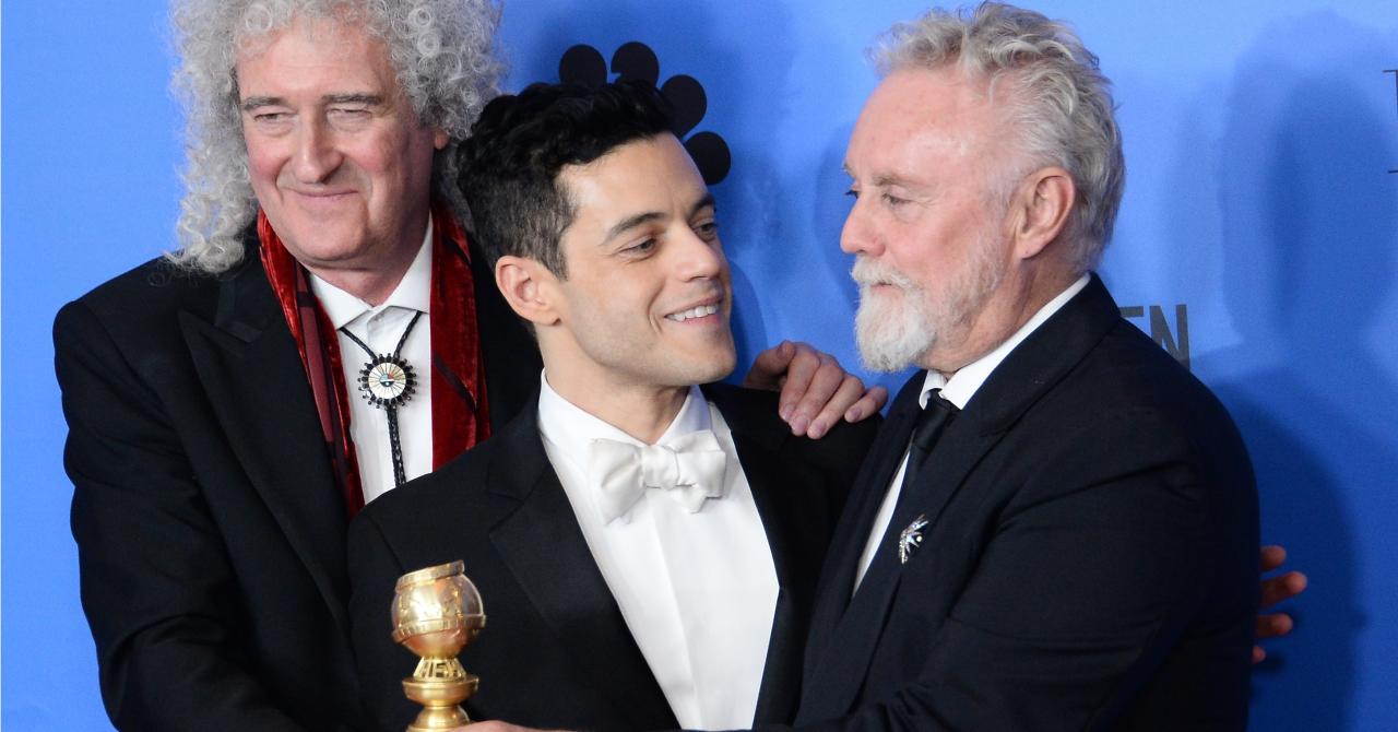 Les plus belles photos des Golden Globes 2019 : L'équipe de Bohemian Rhapsody (meilleur film dramatique)