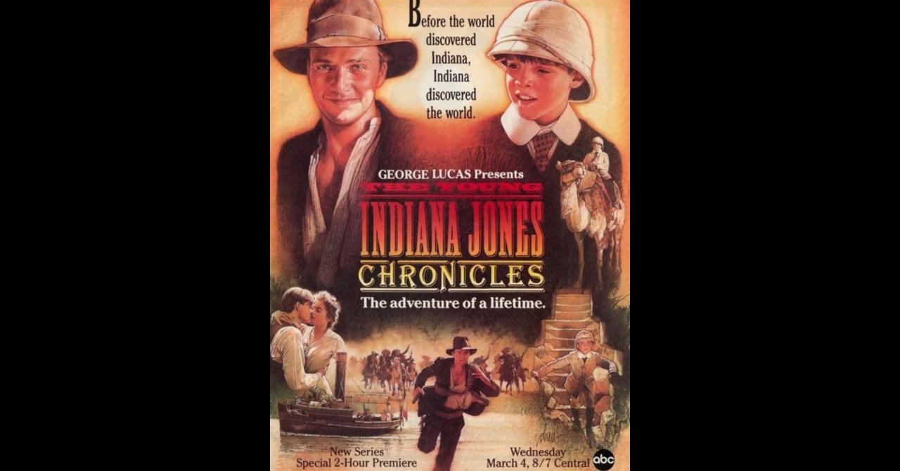 Poster de Drew Struzan pour les téléfilms tirés de la série Les Aventures du jeune Indiana Jones (1992)