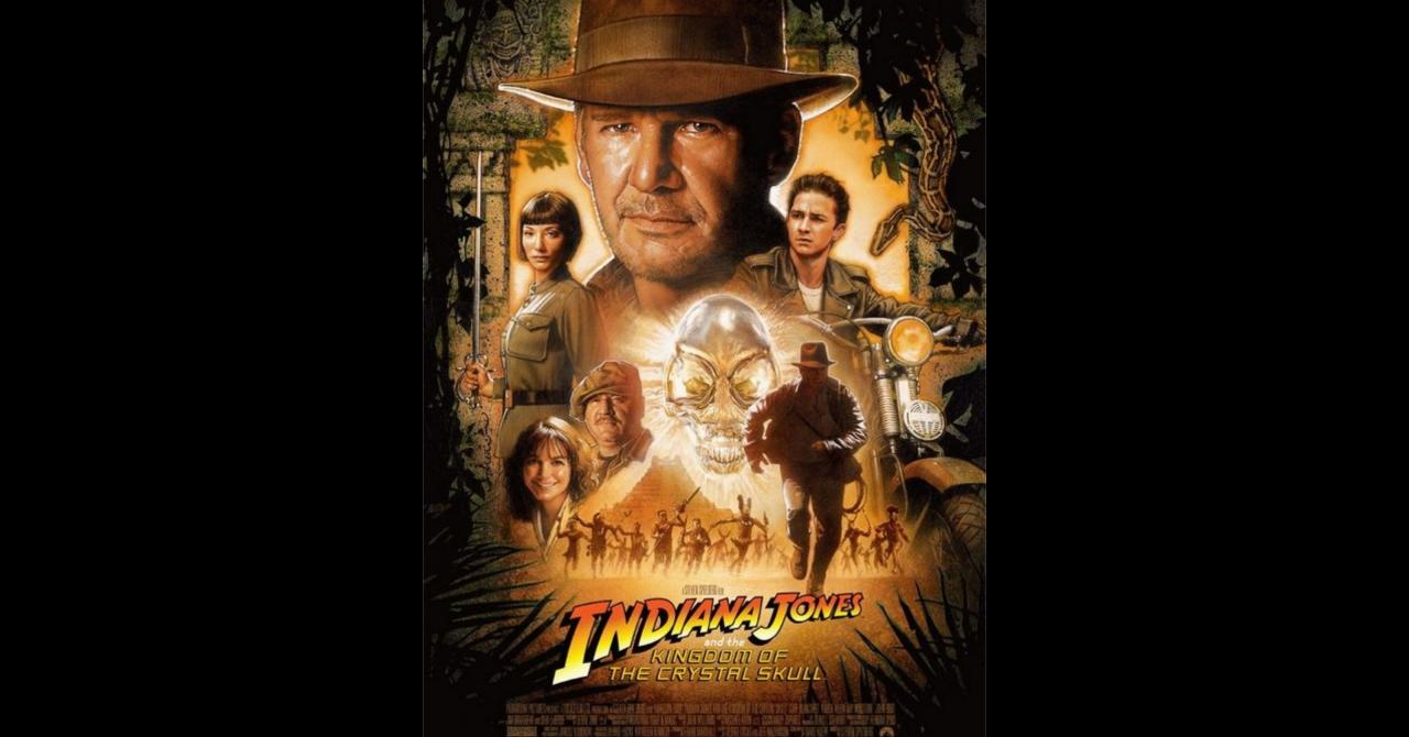 Poster de Drew Struzan pour Indiana Jones et le Royaume du Crâne de Cristal  (2008)