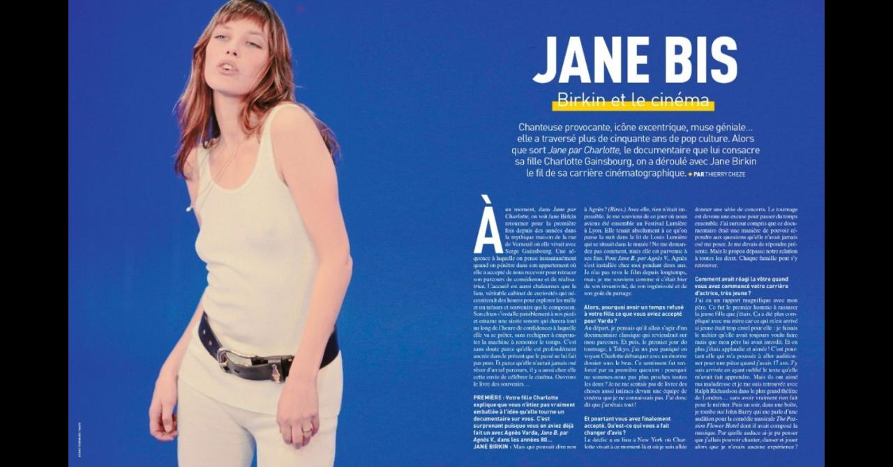 Première n°525 : Interview de Jane Birkin