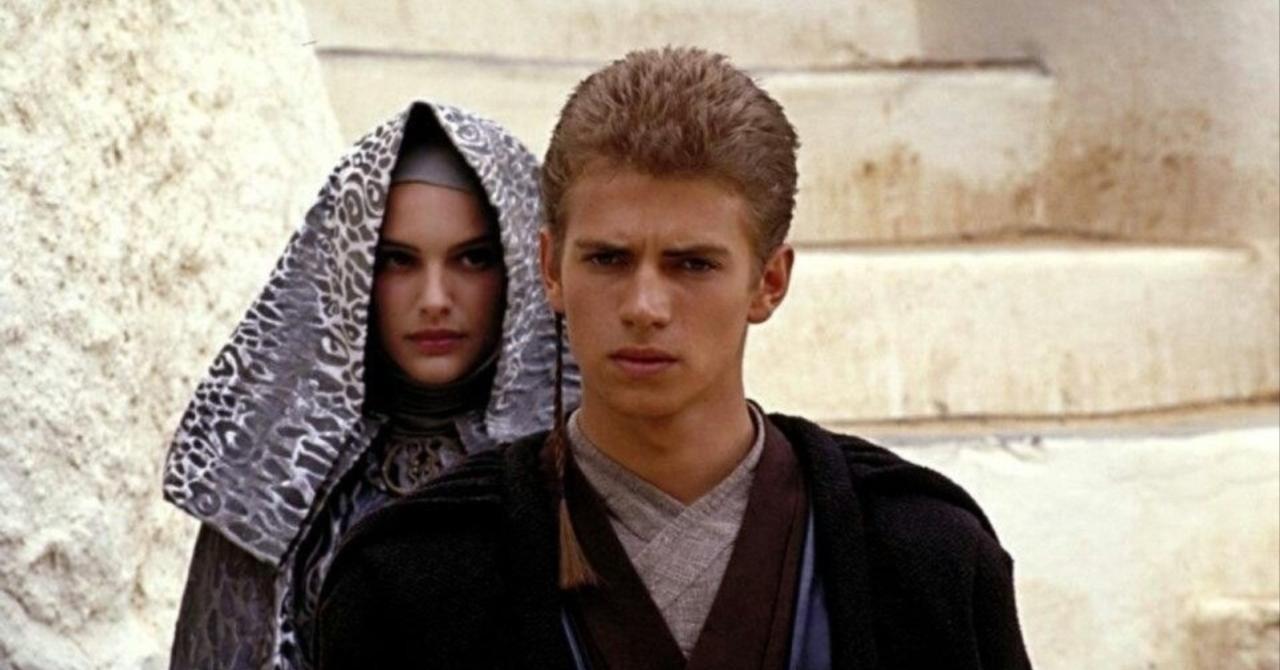 Natalie Portman et Hayden Christensen dans Star Wars, épisode II : L'Attaque des clones (2002)