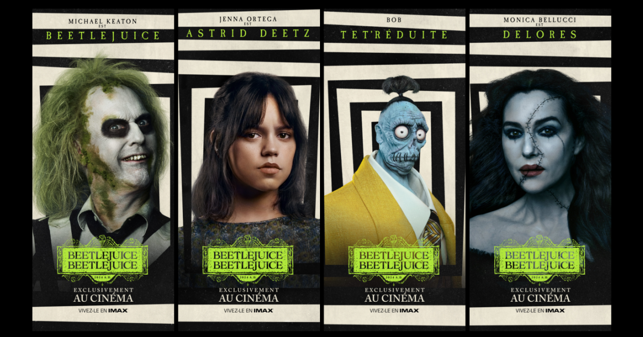 Les morts et les vivants de Beetlejuice 2 ont leur poster : Jenna Ortega, Monica Bellucci, Justin Theroux...