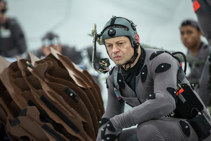 Andy Serkis sur le tournage de La Planète des singes 2 (2014)