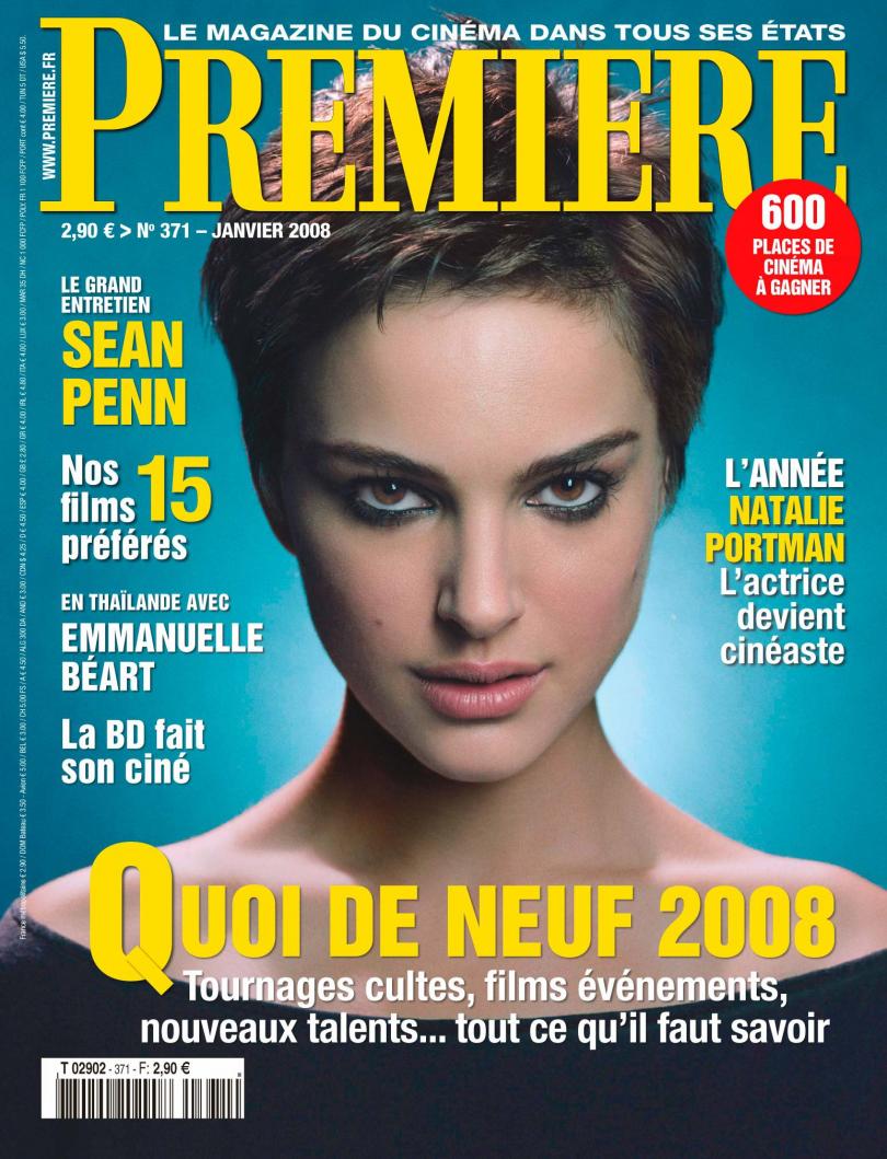Natalie Portman en couverture de Première n°371 (janvier 2008)