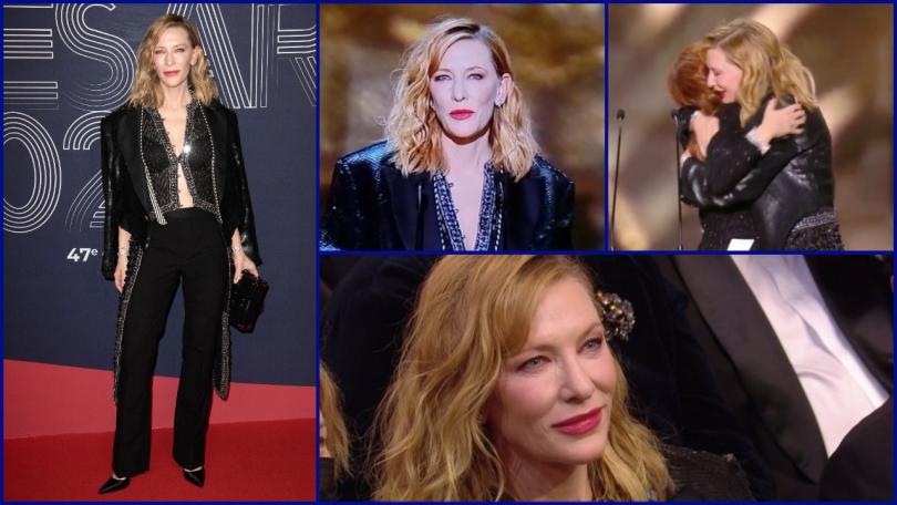 Cate Blanchett très émue en recevant son César d'honneur