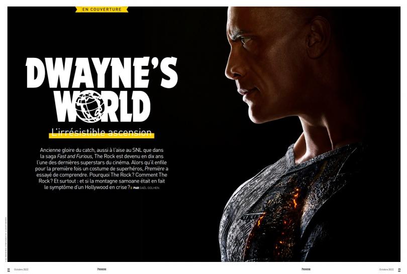 Première n°533 : En couverture : Dwayne Johnson pour Black Adam