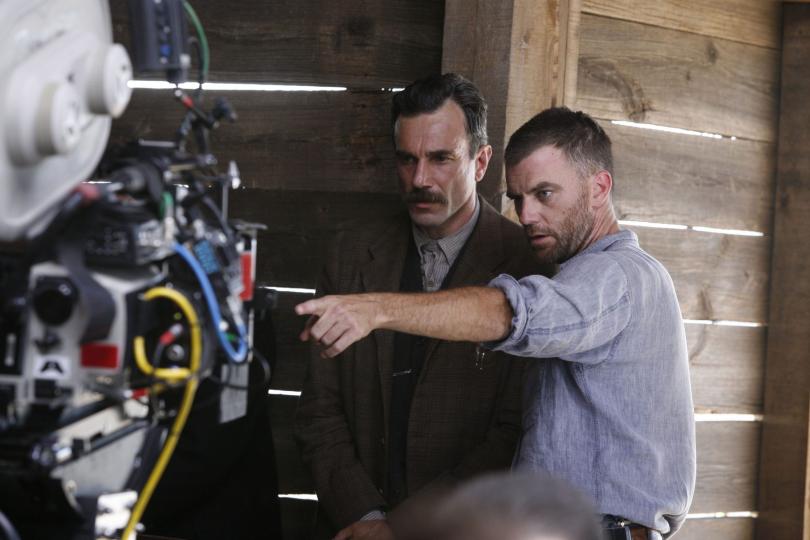 Daniel Day-Lewis et Paul Thomas Anderson sur le tournage de There Will Be Blood