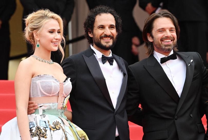 Maria Bakalova, Sebastian Stan et Ali Abbasi à Cannes pour The Apprentice